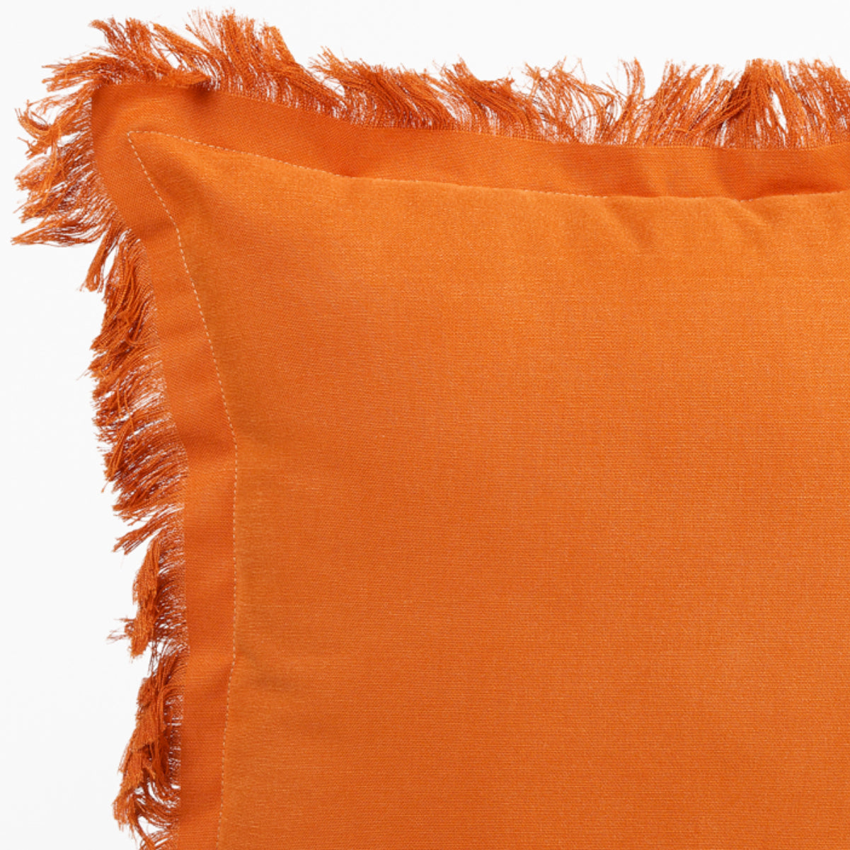 KULURI 45x45 Orange Cotton Cushion with Fringe | ❤️ @casaparanos