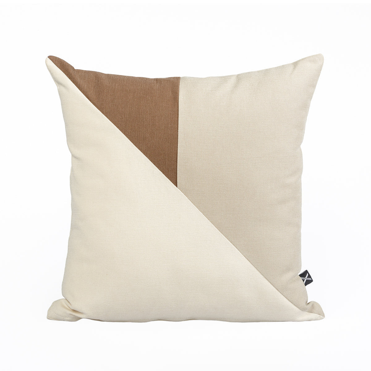 Almofada KULURI 40x40 Algodão Tricolor Bege e Castanho | ❤️  @casaparanos