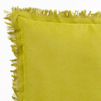 Almofada KULURI 45x45 Algodão Verde Mostarda com Franja