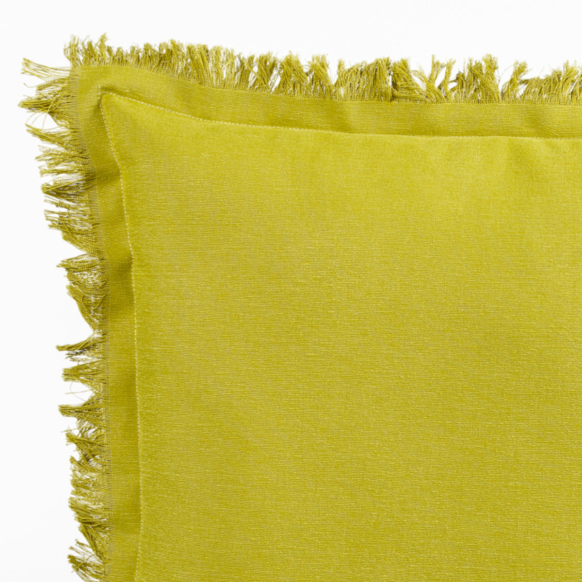 Almofada KULURI 45x45 Algodão Verde Mostarda com Franja