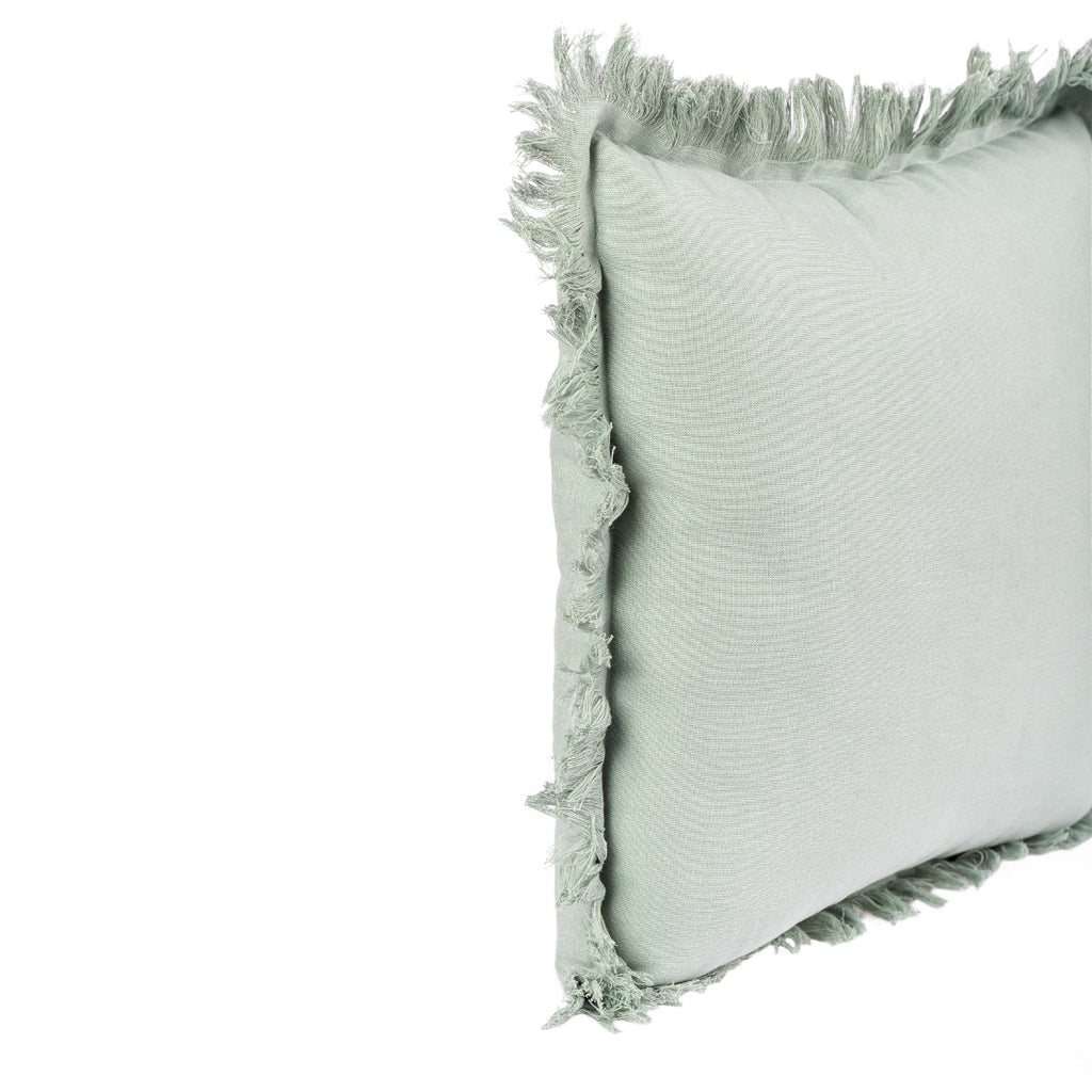 KULURI 45x45 Cotton Cushion Olive Green with Fringe | ❤️ @martacyrnecarvalho