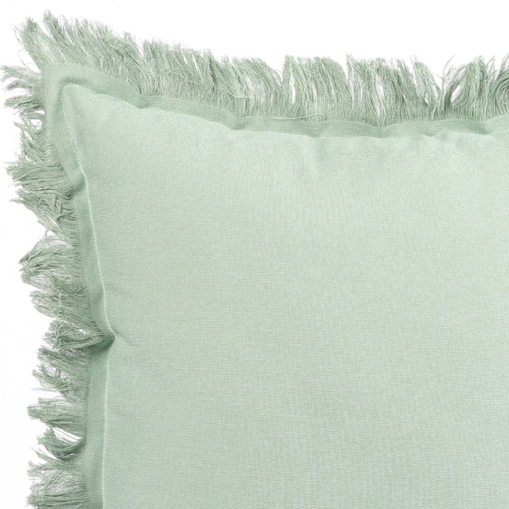 KULURI 45x45 Cotton Cushion Olive Green with Fringe | ❤️ @martacyrnecarvalho