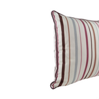 Almofada KULURI 45x45 Riscas Roxo Castanho e Azul com vivo Roxo