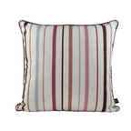Almofada KULURI 45x45 Riscas Roxo Castanho e Azul com vivo Roxo