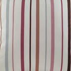 Almofada KULURI 45x45 Riscas Roxo Castanho e Azul com vivo Roxo