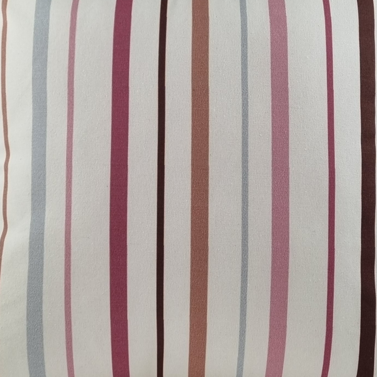 Almofada KULURI 45x45 Riscas Roxo Castanho e Azul com vivo Roxo