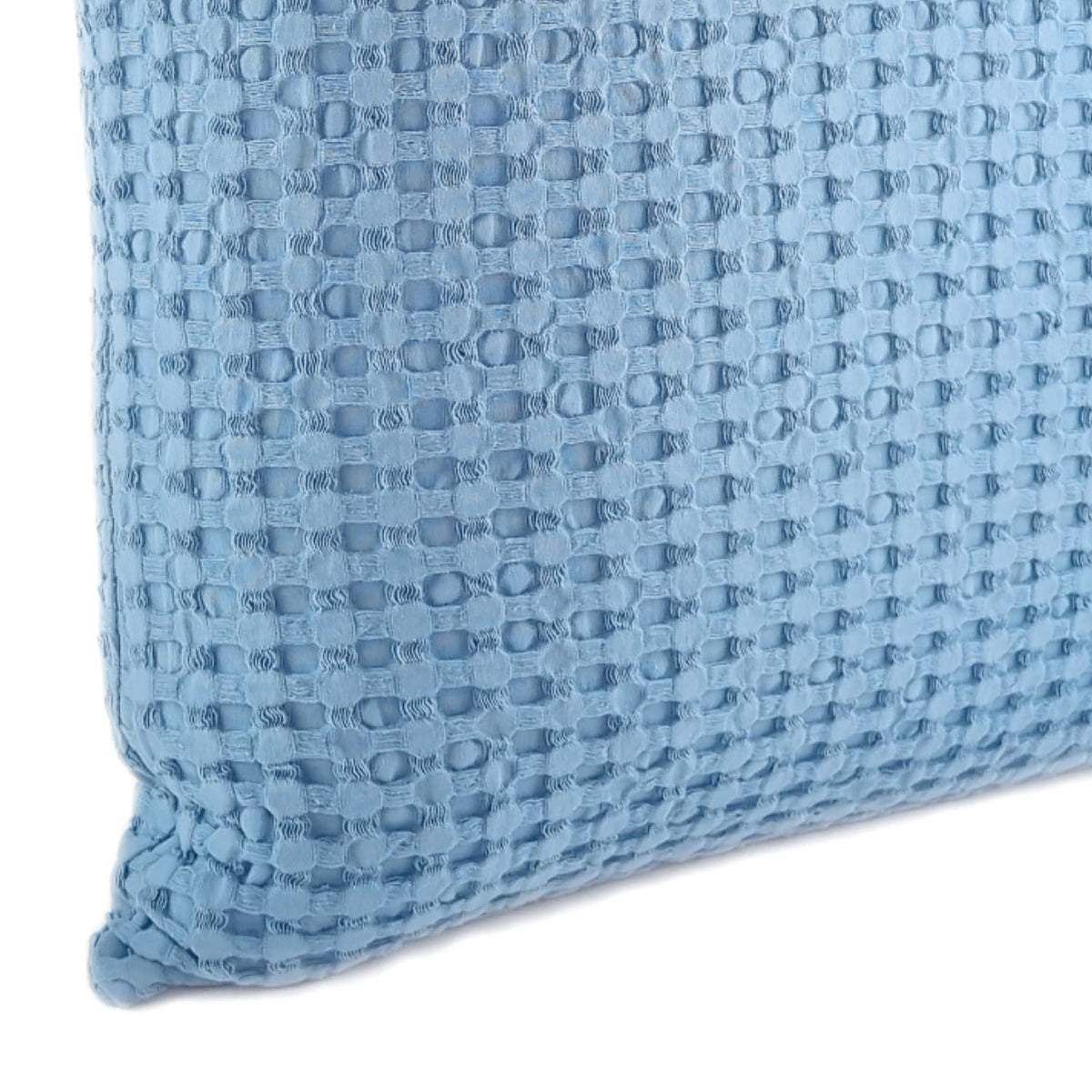 Almofada KULURI 50x50 Algodão Azul Claro com favos