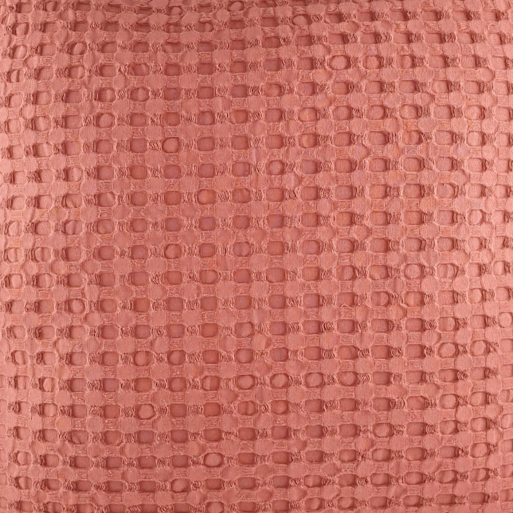 KULURI Cushion 50x50 Cotton Red Terracotta with honeycomb