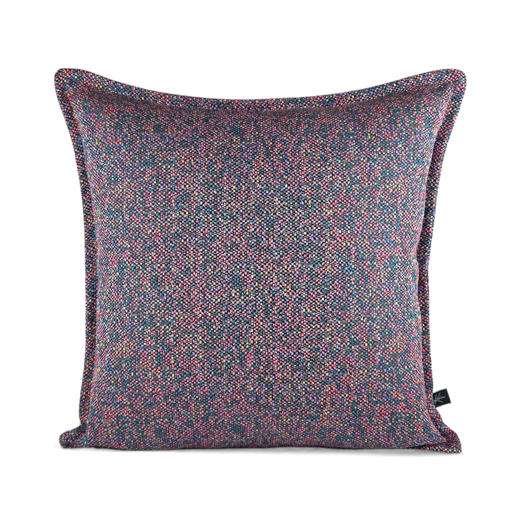 Almofada KULURI 50x50 em tons de Roxo com padrão colorido e paleta