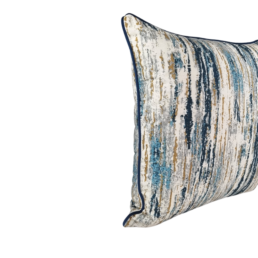 Almofada MUDELL 45x45 Veludo Blur Azul com vivo