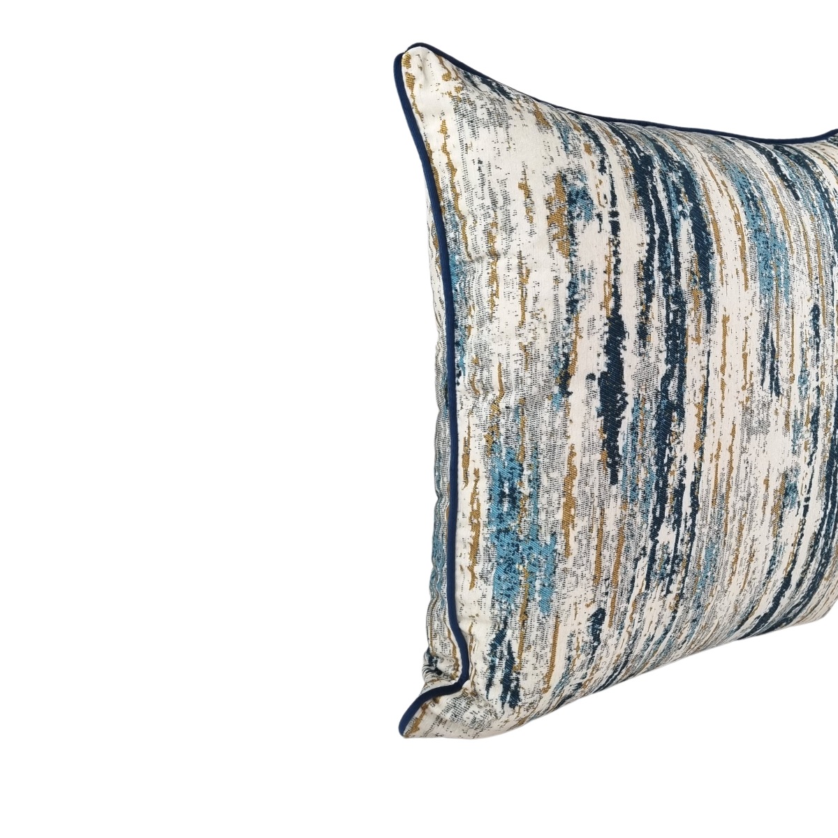 Almofada MUDELL 45x45 Veludo Blur Azul com vivo
