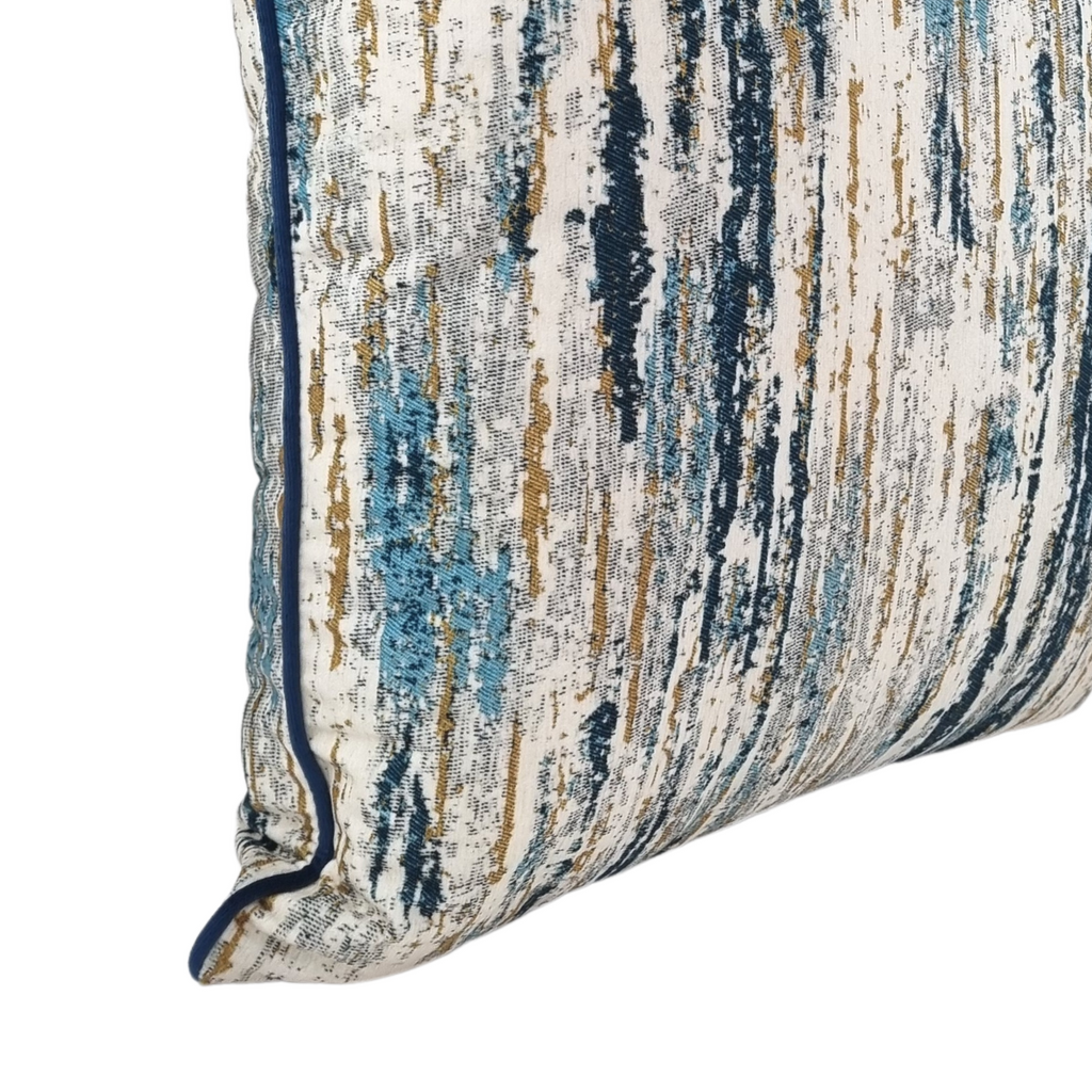 Almofada MUDELL 45x45 Veludo Blur Azul com vivo