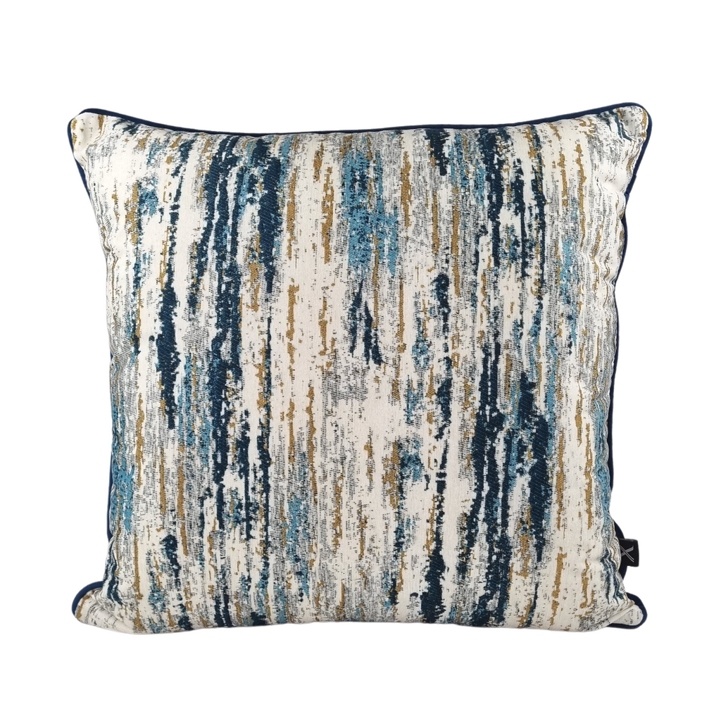 Almofada MUDELL 45x45 Veludo Blur Azul com vivo