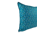 Cushion MUDELL 45x45 Cotton Blue Green with colorful leaves