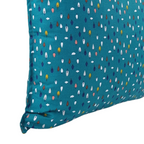 Cushion MUDELL 45x45 Cotton Blue Green with colorful leaves