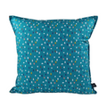 Cushion MUDELL 45x45 Cotton Blue Green with colorful leaves