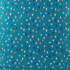 Cushion MUDELL 45x45 Cotton Blue Green with colorful leaves