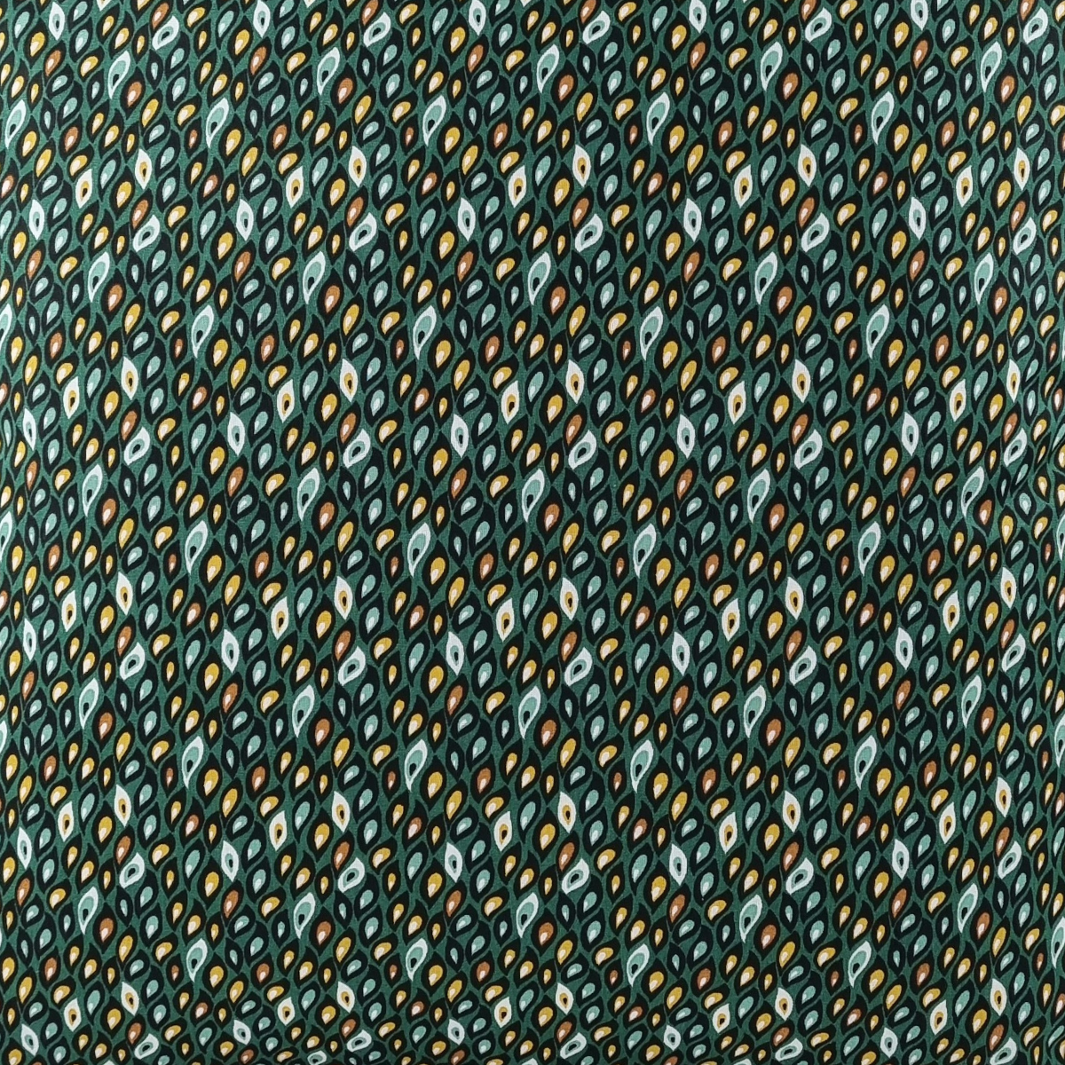 Almofada MUDELL 45x45 Algodão Verde escuro com pingos coloridos