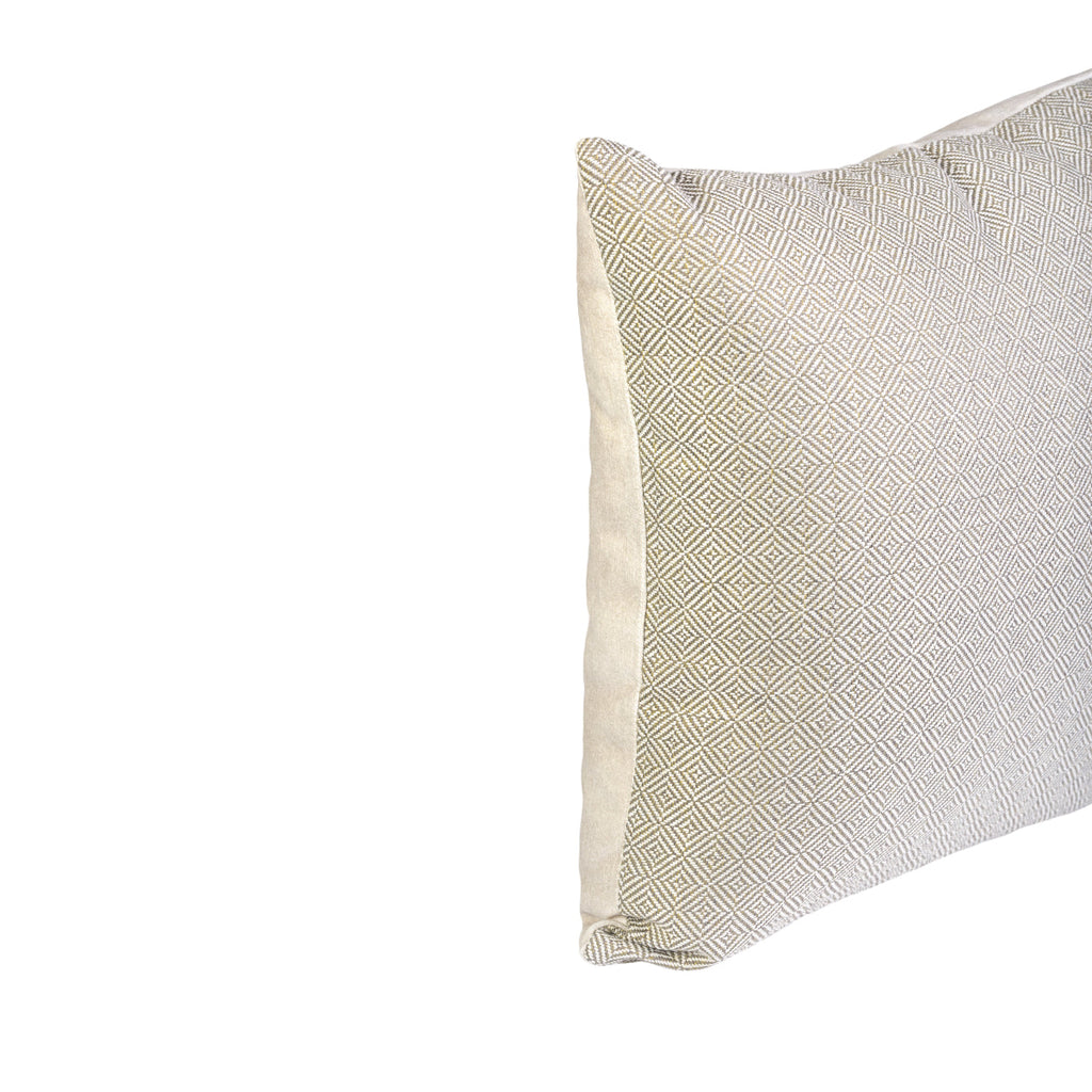 Almofada MUDELL 45x45 Bege Khaki com Verso em Veludo