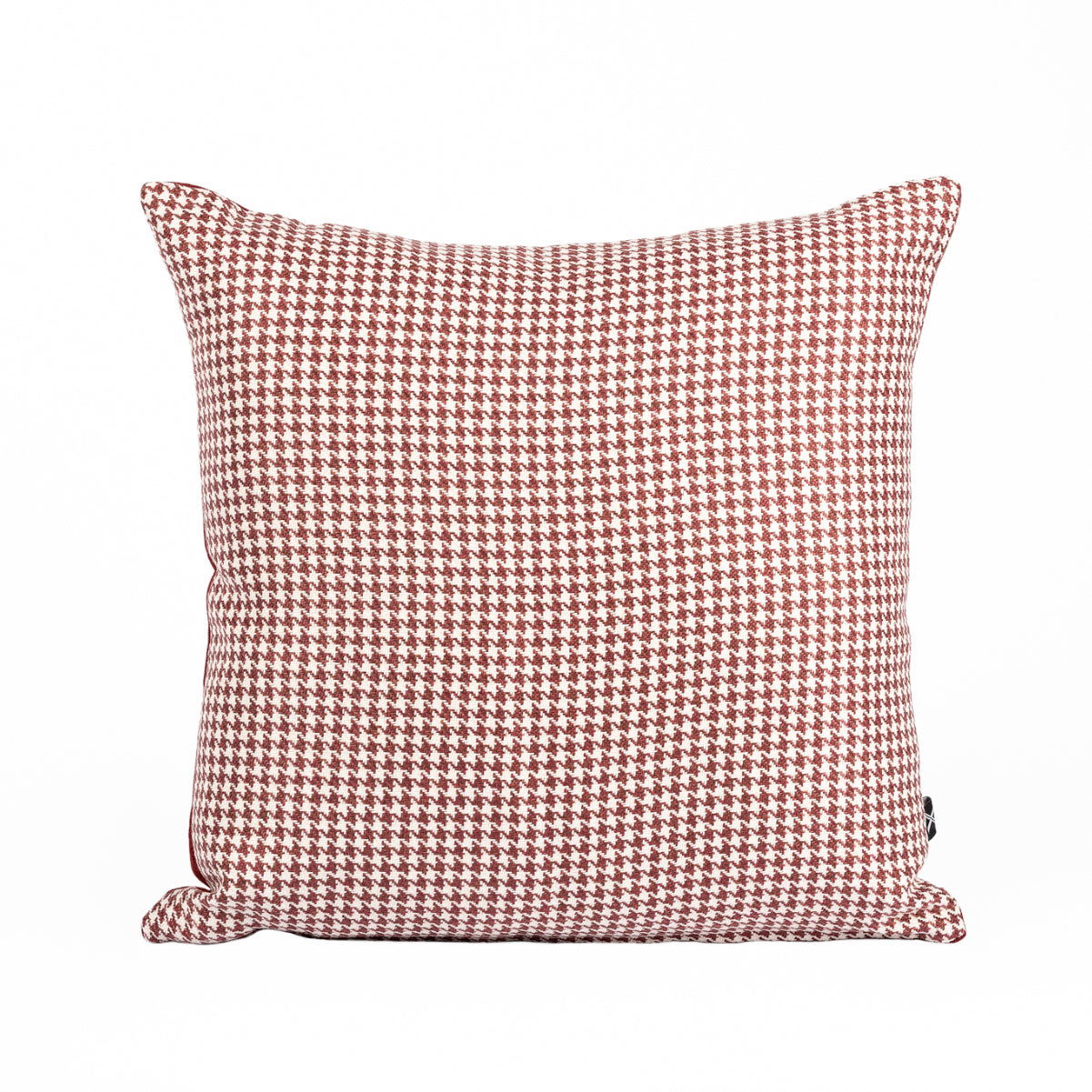 Almofada MUDELL 45x45 Bordeaux Pied Poule com Verso Veludo