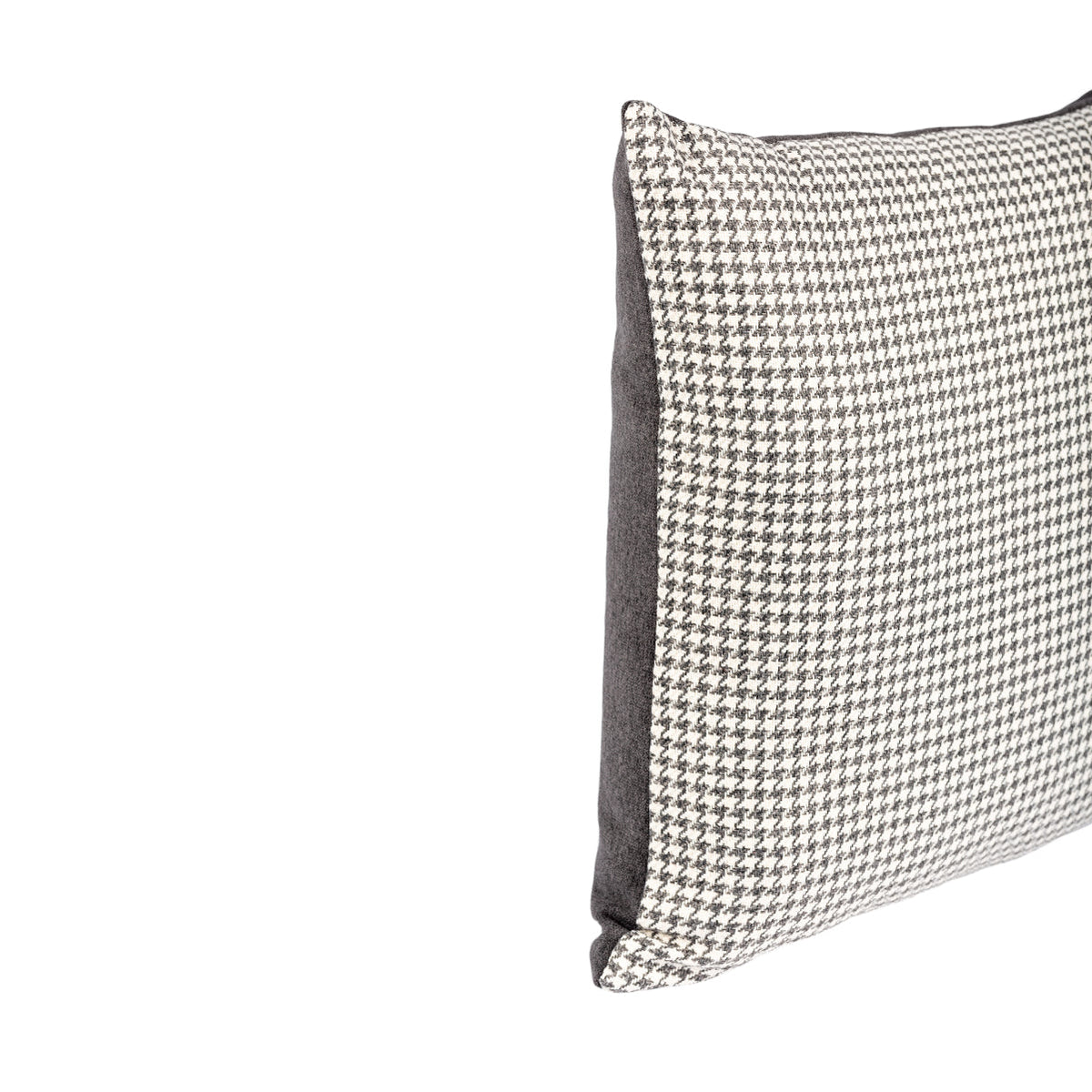 Almofada MUDELL 45x45 Cinza Antracite Pied Poule com Verso Veludo