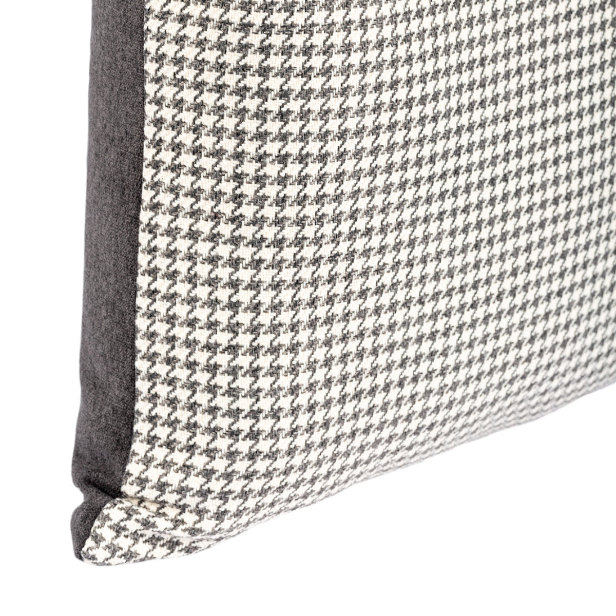 Almofada MUDELL 45x45 Cinza Antracite Pied Poule com Verso Veludo