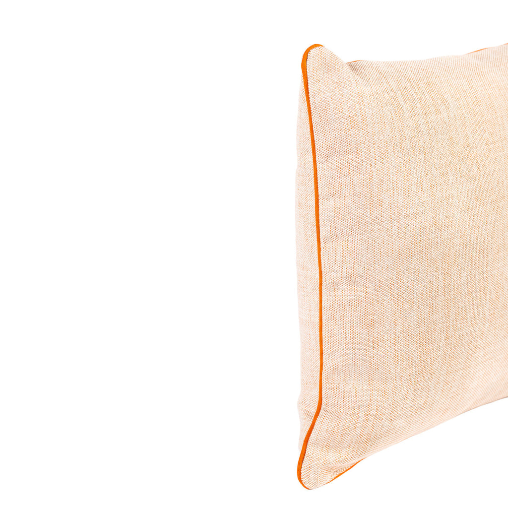 Almofada MUDELL 45x45 Laranja e Branco com Vivo