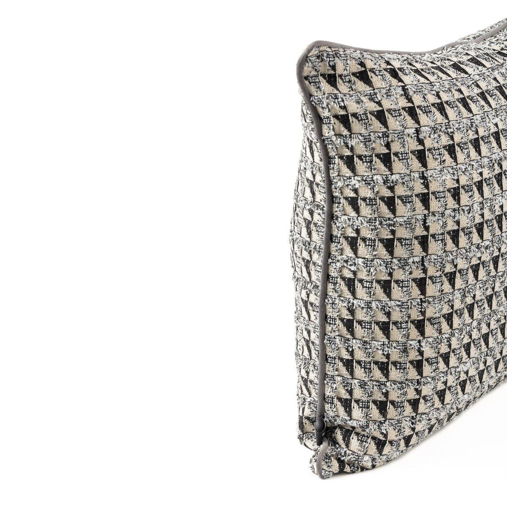 Almofada MUDELL 45x45 Natural Preto Cinza - KUXIN // Home Fashion