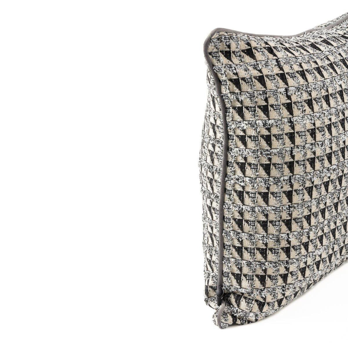 Almofada MUDELL 45x45 Natural Preto Cinza - KUXIN // Home Fashion