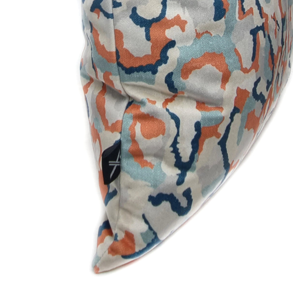 Almofada MUDELL 45x45 Padrão Azul e Laranja