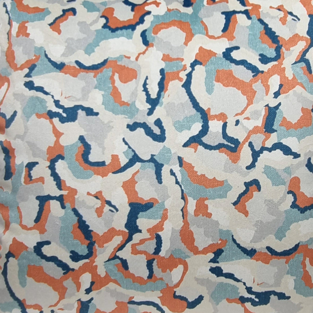 Almofada MUDELL 45x45 Padrão Azul e Laranja