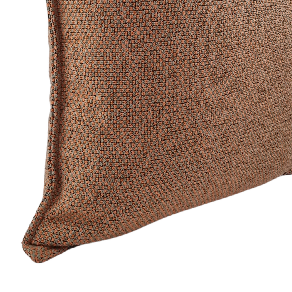 MUDELL Cushion 45x45 Terracotta and Gray with border