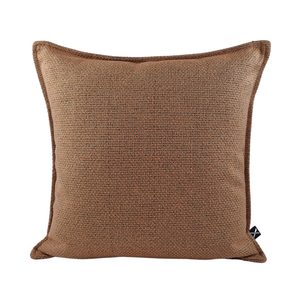 MUDELL Cushion 45x45 Terracotta and Gray with border