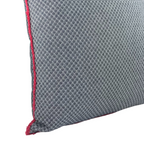 Cushion MUDELL 50x50 Blue Pattern with Pink Fringe
