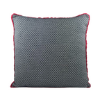 Cushion MUDELL 50x50 Blue Pattern with Pink Fringe