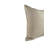 Cushion MUDELL 50x50 in beige herringbone fabric