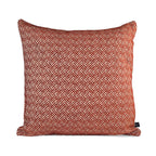 Cushion MUDELL 50x50 in red herringbone fabric
