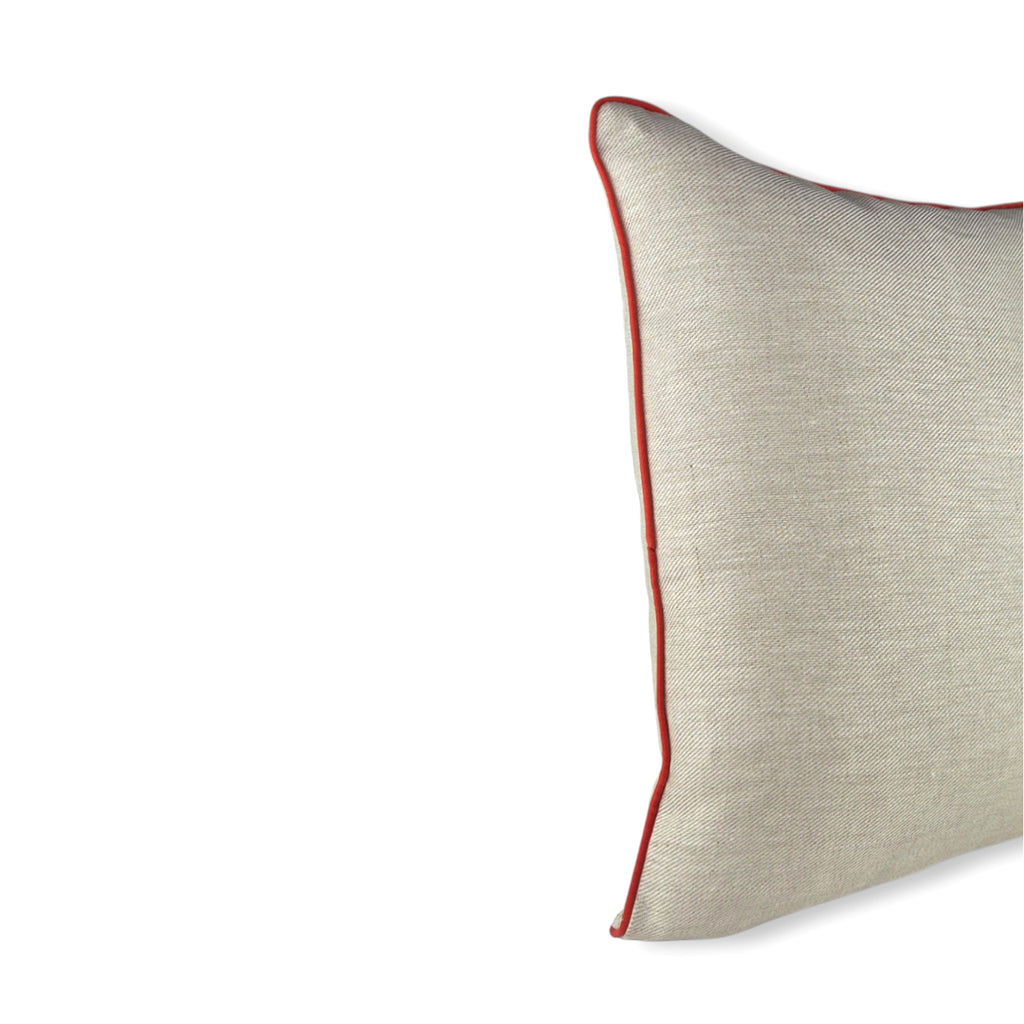 Almofada DINJA 50x50 Linho com vivo Laranja