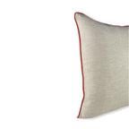 Cushion DINJA 50x50 Linen with Orange Trim