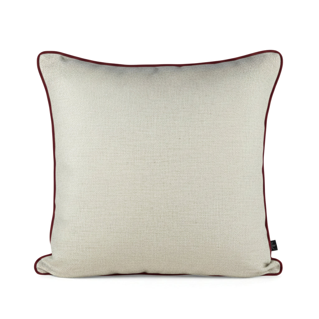 Almofada DINJA 50x50 Linho com vivo Vermelho Bordeuax