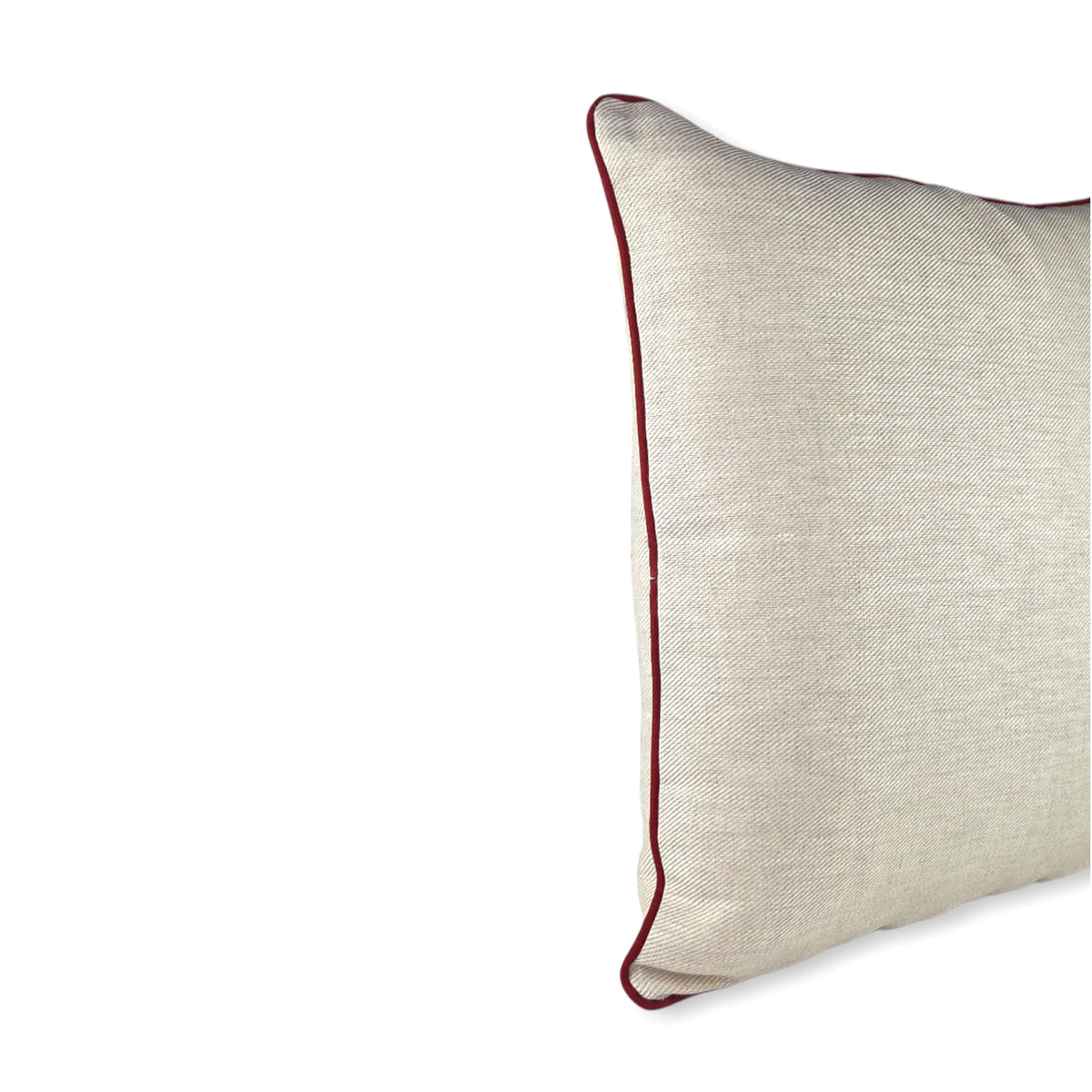 Almofada DINJA 50x50 Linho com vivo Vermelho Bordeuax