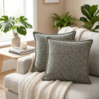 Cushion KULURI 50x50 in shades of Green and palette