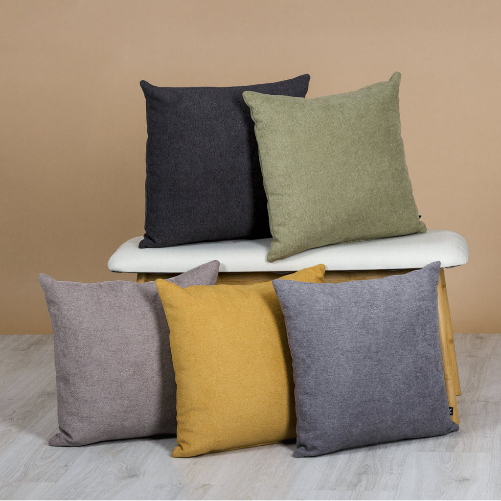 Almofada BELLUS 45x45 Veludo Amarelo Mostarda