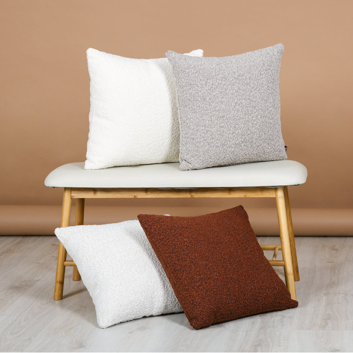 Almofada NOKKLI 45x45 Bouclé Nata