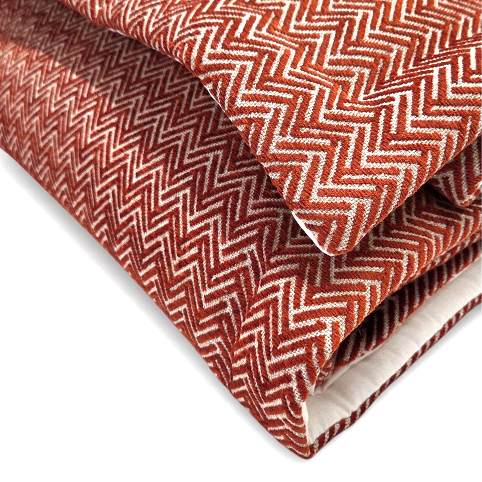 Pousa Pés MUDELL 50x240 em tecido em espinha Vermelho