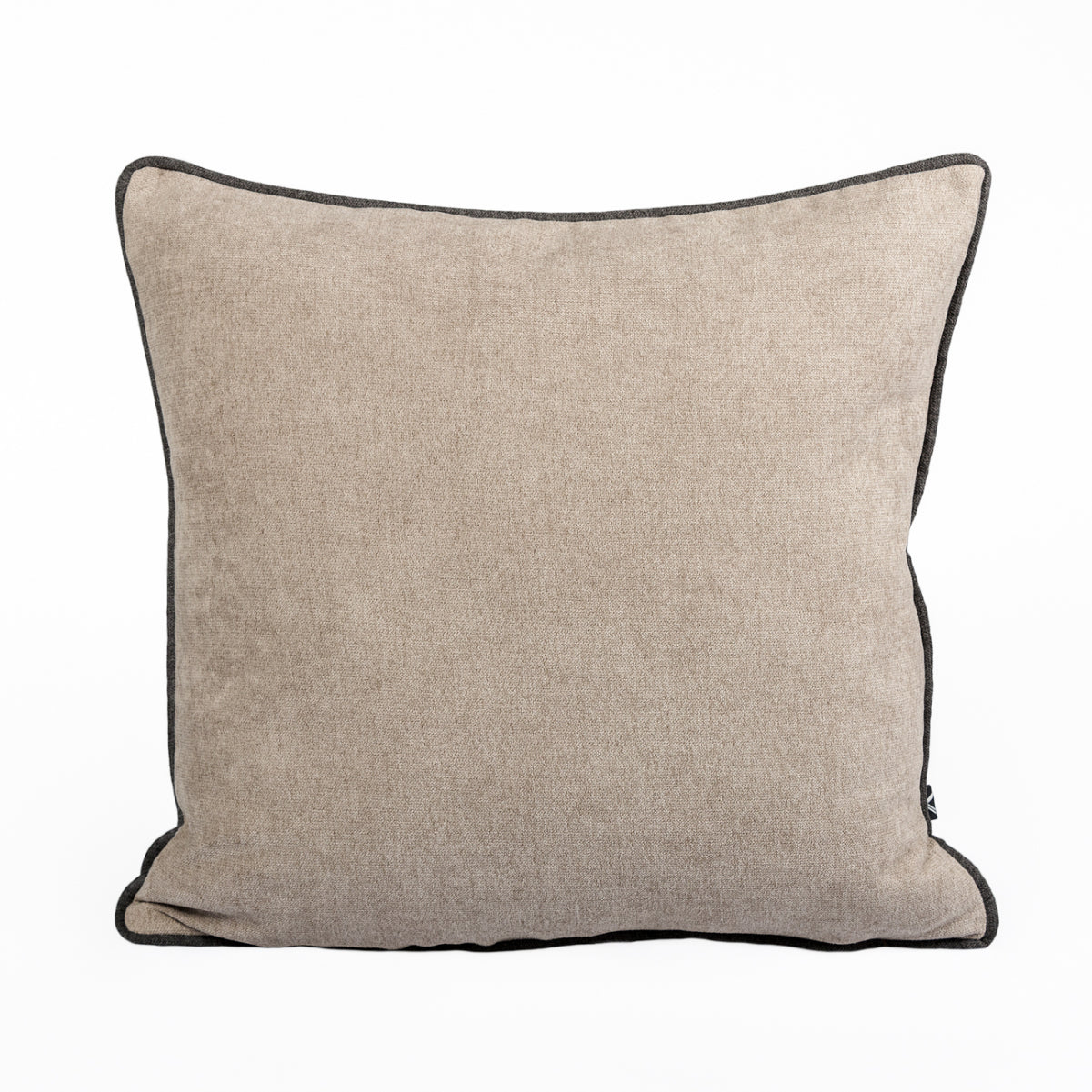 Cushion BELLUS 45x45 Velvet Beige Taupe with Black Cord
