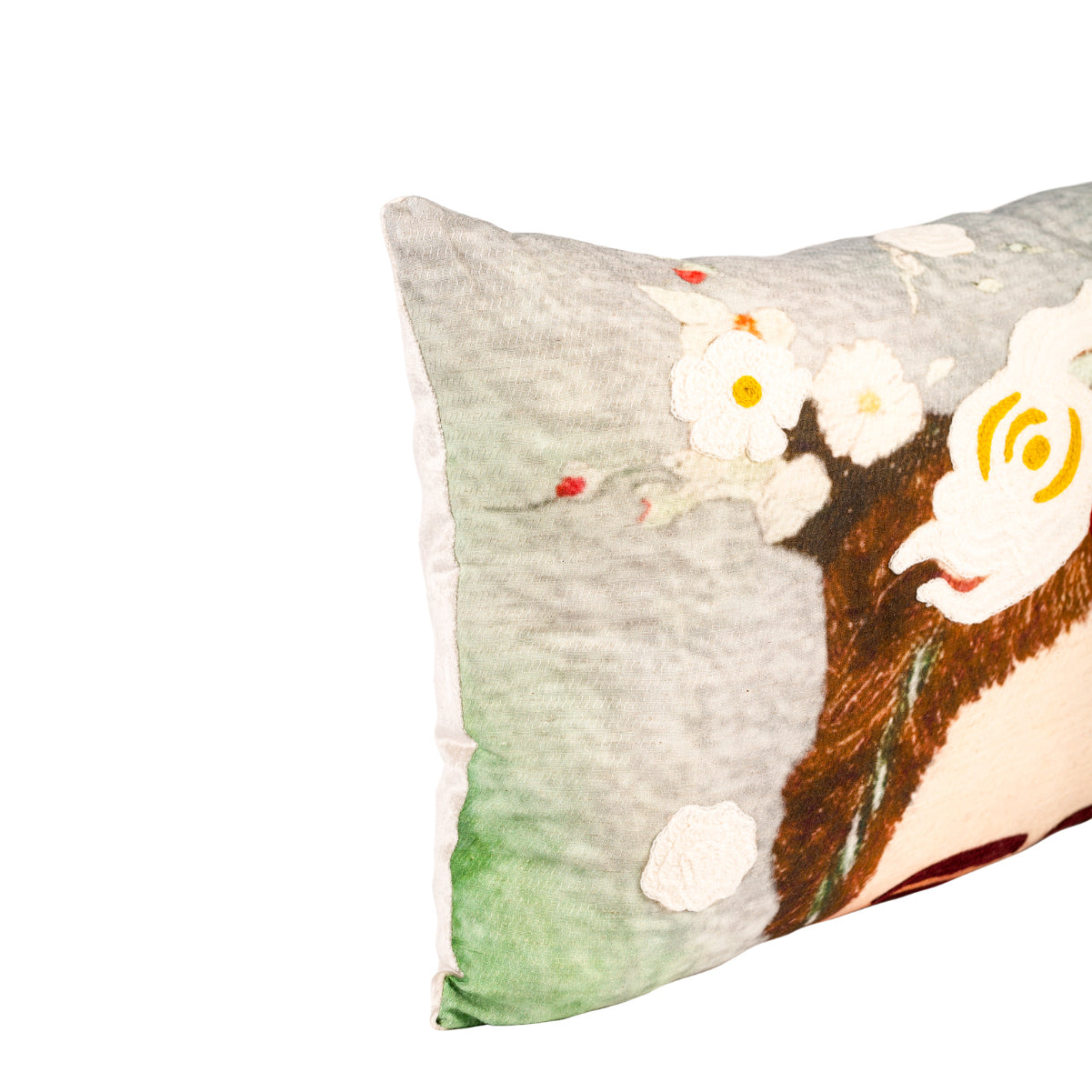 Cushion DINJA 37x65 Frida Kahlo with Embroidered Leaves and Sky