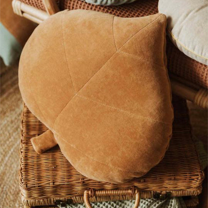 Cushion for Children GIBBI Leaf Caramel Brown 