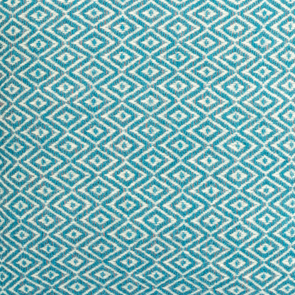 Cushion HEMMEK 45x45 Blue Wool in diamond pattern