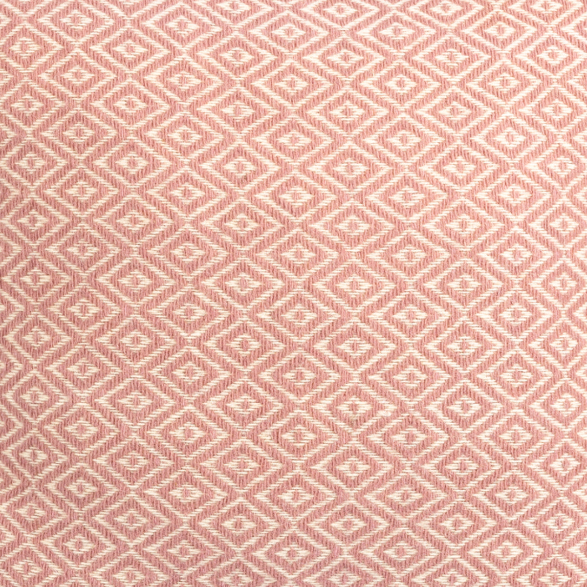 Almofada HEMMEK 45x45 Lã Rosa em padrão diamante